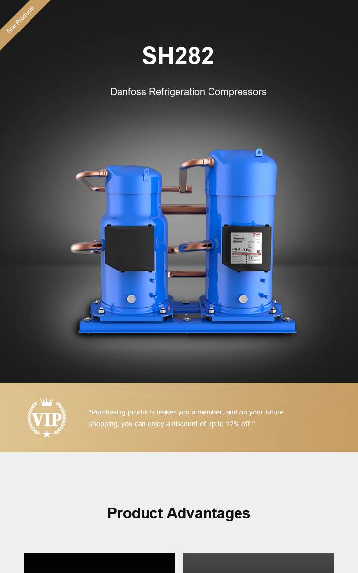 Danfoss Compressor SH282, technical parameters pdf, structure diagram